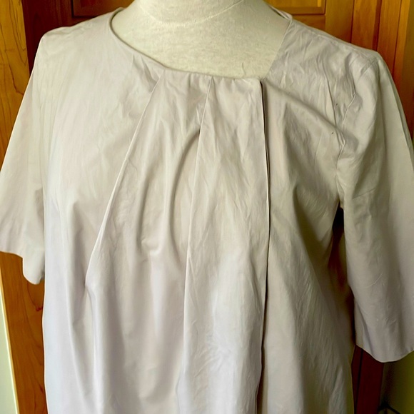 COS Light Grey Crisp Cotton Button Down Asymmetrical Midi Dress, Size 38/S-M - Picture 3 of 16